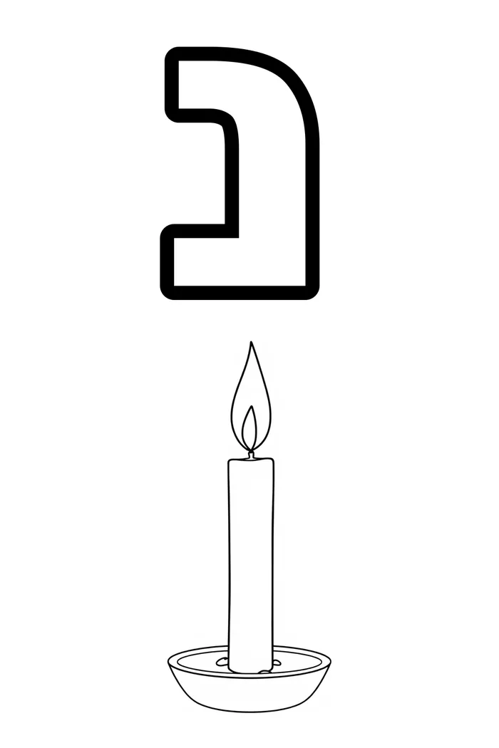 דף צביעה — האות נ