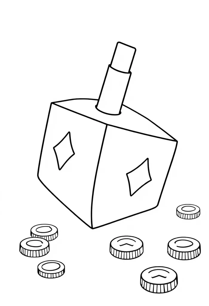 דף צביעה — סביבון גדול
