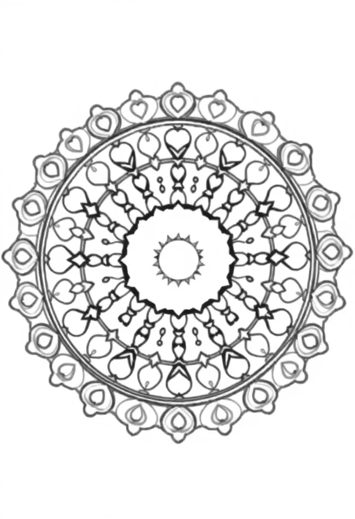 דף צביעה — מנדלת קשת