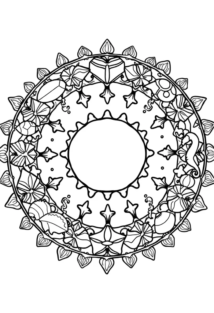 דף צביעה — מנדלת ים