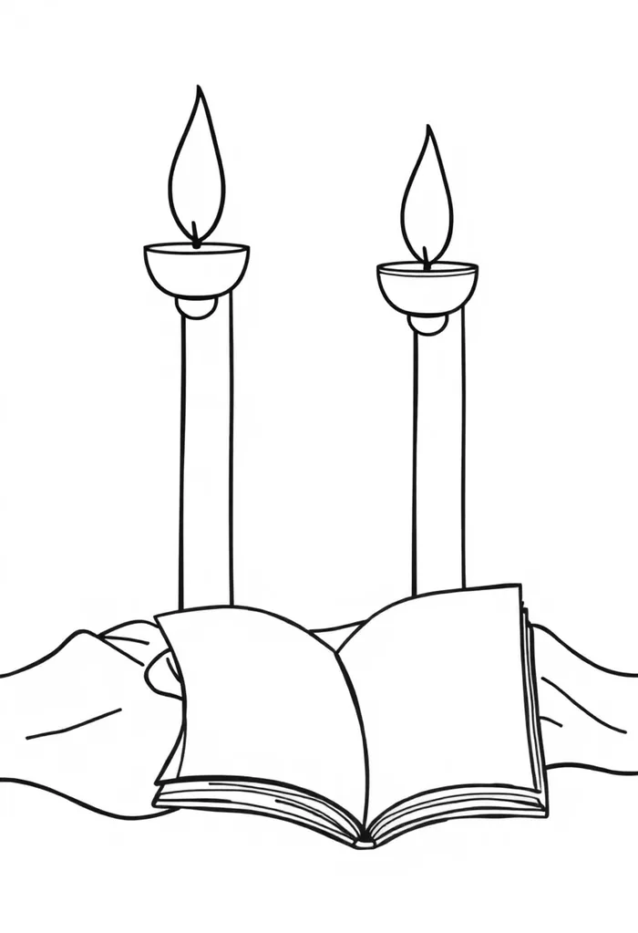 דף צביעה — נרות נשמה